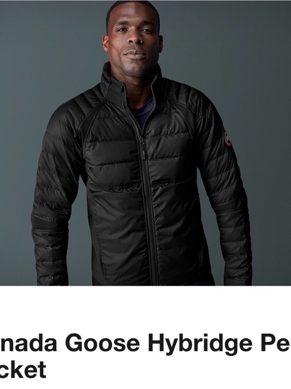 Canada Goose Men's Black Quilted Hybrid Puffer Jacket